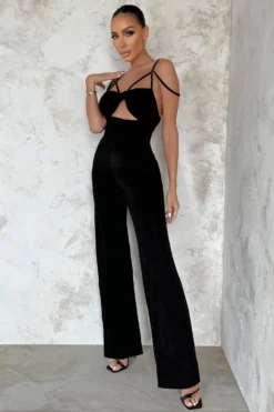 Dusk Till Dawn | Black Cut Out Detail Wide Leg Jumpsuit -Stylixon Sales Store CL126098 black cut out detail wide leg jumpsuit 5 scaled