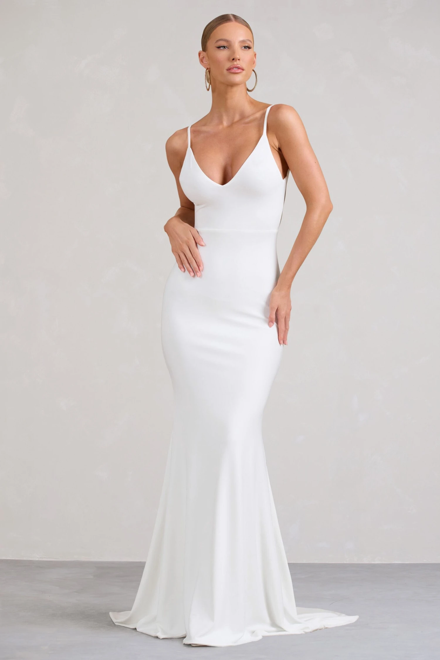Endless Love | White Backless Knot Detail Fishtail Maxi Dress 1 Endless Love | White Backless Knot Detail Fishtail Maxi Dress
