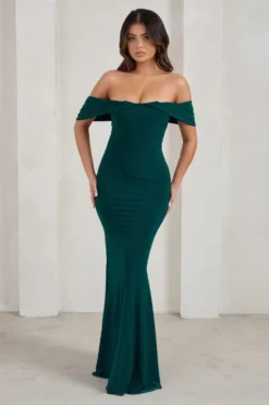 Gabrielle | Green Bardot Neckline With Drape Sleeves Maxi Dress 8 Gabrielle | Green Bardot Neckline With Drape Sleeves Maxi Dress -Stylixon Sales Store WB CC CL128402 GabrielleBottleGreenBardotNecklineWithDrapeSleevesMaxiDress3 04607870 7509 4e9b 8e66 86abf2bf075d scaled
