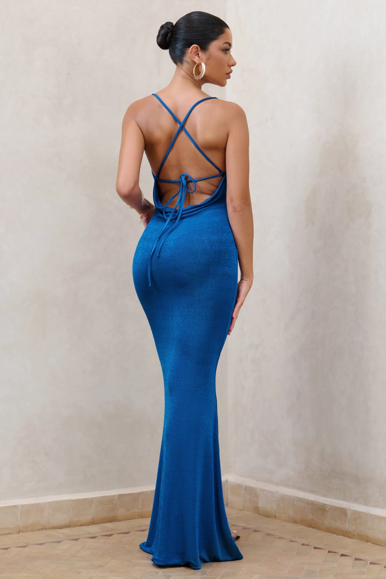 In My Feelings | Royal Blue Cowl Neck Split Maxi Dress 1 In My Feelings | Royal Blue Cowl Neck Split Maxi Dress