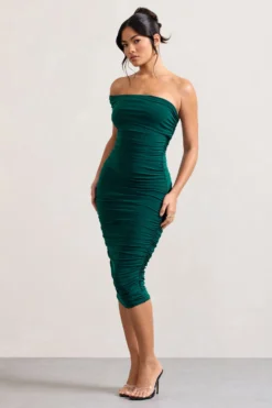 Remember Me | Bottle Green One Shoulder Midi Dress -Stylixon Sales Store WB CL124581047 RememberMe BottleGreenOneShoulderMidiDress5 0627a128 a59e 4516 8a4f 2e3839fbdc7c scaled