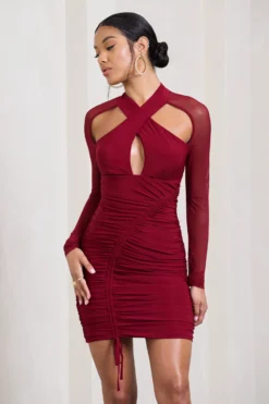 Eyes On You | Berry Long Sleeve Halter Neck Mini Dress 8 Eyes On You | Berry Long Sleeve Halter Neck Mini Dress -Stylixon Sales Store WB CL126751158 EyesOnYouBerryLongSleeveHalterNeckMiniDress3 scaled