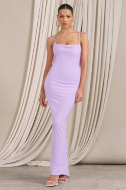 Flute | Lilac Bodycon Maxi Dress With Ruched Ruffled Back 8 Flute | Lilac Bodycon Maxi Dress With Ruched Ruffled Back -Stylixon Sales Store WB CL128443098 FluteLilacBodyconMaxiDressWithRuchedRuffledBack0 scaled