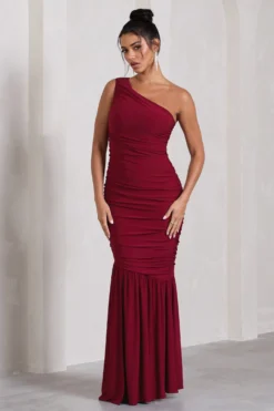The Limelight | Berry Asymmetric Ruched Fishtail Maxi Dress 8 The Limelight | Berry Asymmetric Ruched Fishtail Maxi Dress -Stylixon Sales Store WB CL128866158 TheLimelightBerryAsymmetricRuchedFishtailMaxiDress0 scaled