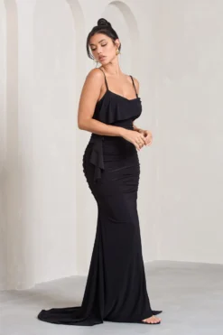 In Whispers | Black Split Maxi Dress -Stylixon Sales Store WB CL128871047 InWhispersBlackSplitMaxiDress2 scaled