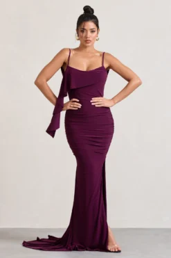 In Whispers | Burgundy Split Maxi Dress -Stylixon Sales Store WB CL128871069 InWhispersBurgundySplitMaxiDress5 scaled