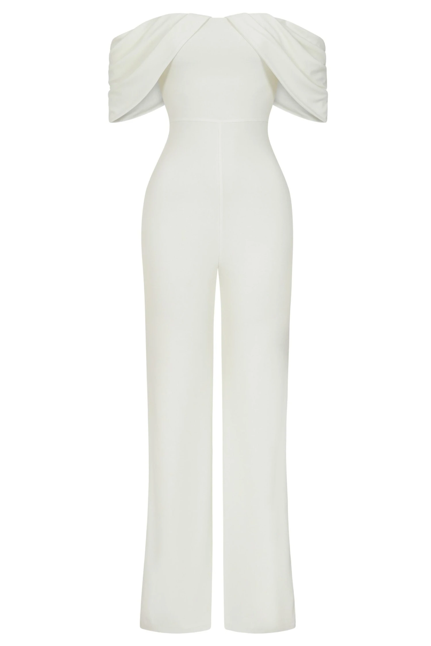 Bonnie | White Bardot Drape Sleeve Jumpsuit 6 Bonnie | White Bardot Drape Sleeve Jumpsuit - Image 6