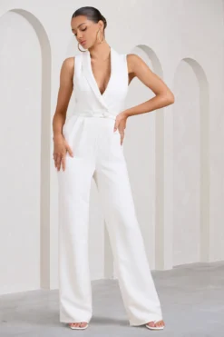 Endure | Tall White Tailored Sleeveless Wide-Leg Jumpsuit 8 Endure | Tall White Tailored Sleeveless Wide-Leg Jumpsuit -Stylixon Sales Store WB CL129389005 EndureWhiteTailoredSleevelessWide LegJumpsuit0 8340271e d8fb 4236 81f5 1f5a0a216b26 scaled
