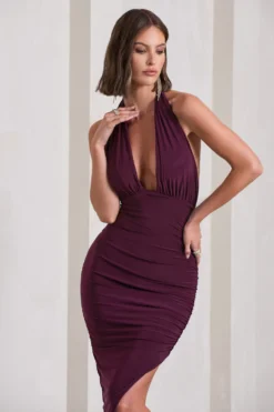 Picture This | Plum Asymmetric Halter-Neck Backless Maxi Dress -Stylixon Sales Store WB CL129775069 PictureThisPlumAsymmetricHalter NeckBacklessMaxiDress6 scaled