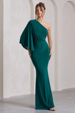 Luciana | Bottle Green Asymmetric Maxi Dress With Drape Sleeve 8 Luciana | Bottle Green Asymmetric Maxi Dress With Drape Sleeve -Stylixon Sales Store WB CL129779047 LucianaBottleGreenAsymmetricMaxiDressWithDrapeSleeve4 scaled