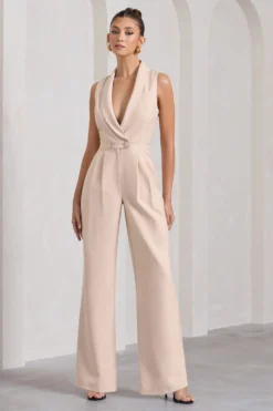 Endure | Stone Tailored Sleeveless Wide-Leg Jumpsuit -Stylixon Sales Store WB CL129809032 EndureStoneTailoredSleevelessWide LegJumpsuit1 scaled