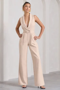 Endure | Stone Tailored Sleeveless Wide-Leg Jumpsuit -Stylixon Sales Store WB CL129809032 EndureStoneTailoredSleevelessWide LegJumpsuit2 scaled