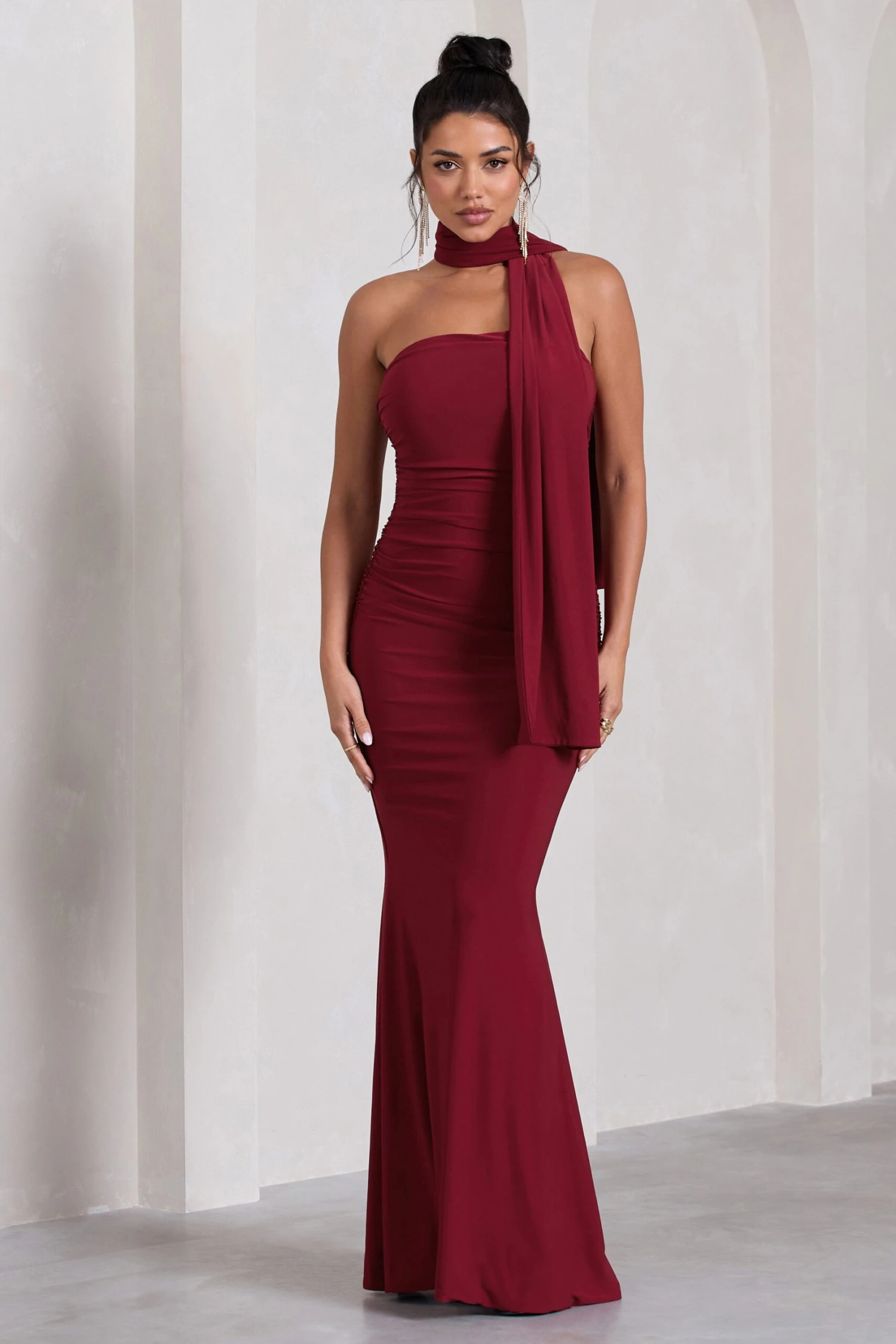 Wren | Berry Ruched Bandeau Maxi Dress 5 Wren | Berry Ruched Bandeau Maxi Dress - Image 5