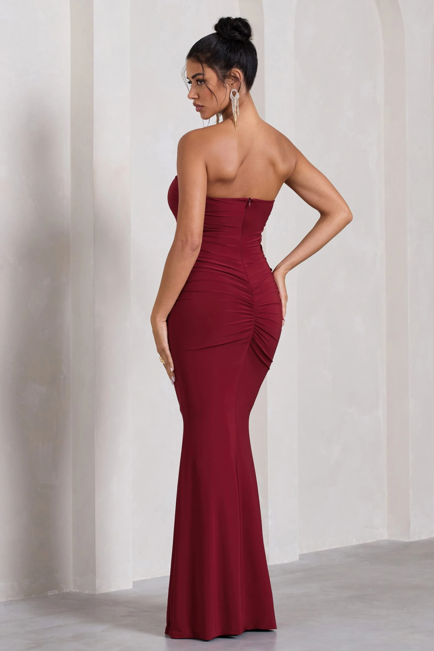 Wren | Berry Ruched Bandeau Maxi Dress 2 Wren | Berry Ruched Bandeau Maxi Dress - Image 2