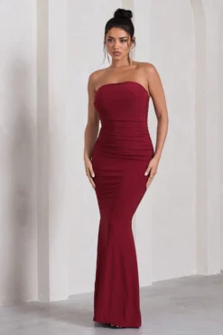 Wren | Berry Ruched Bandeau Maxi Dress 8 Wren | Berry Ruched Bandeau Maxi Dress -Stylixon Sales Store WB CL130074037 Wren BerryRuchedBandeauMaxiDress8 scaled