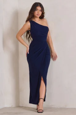 Athena | Navy One Shoulder Maxi Dress 8 Athena | Navy One Shoulder Maxi Dress -Stylixon Sales Store WB HR CL126145 AthenaNavyOneShoulderMaxiDress2 scaled