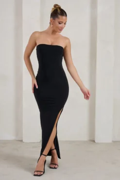 One Wish | Black Maxi Dress With Thigh Split 8 One Wish | Black Maxi Dress With Thigh Split -Stylixon Sales Store WB HR CL127217 OneWishBlackMaxiDressWithThighSplit1 scaled