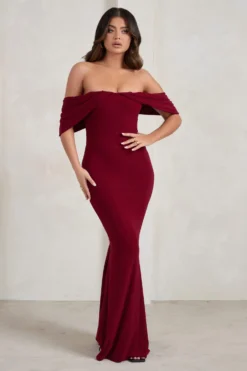 Gabrielle | Berry Red Bardot Neckline With Drape Sleeves Maxi Dress 9 Gabrielle | Berry Red Bardot Neckline With Drape Sleeves Maxi Dress -Stylixon Sales Store WB HR CL128402 GabrielleBerryRedBardotNecklineWithDrapeSleevesMaxiDress2 a5967abb ec48 4133 beaf 194cfe32ccc3 scaled